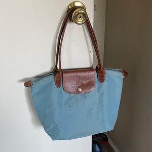 Longchamp small light blue long handle
